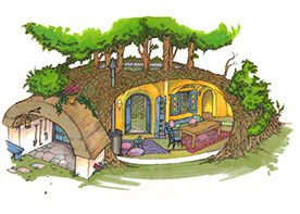 Levend Donut huis